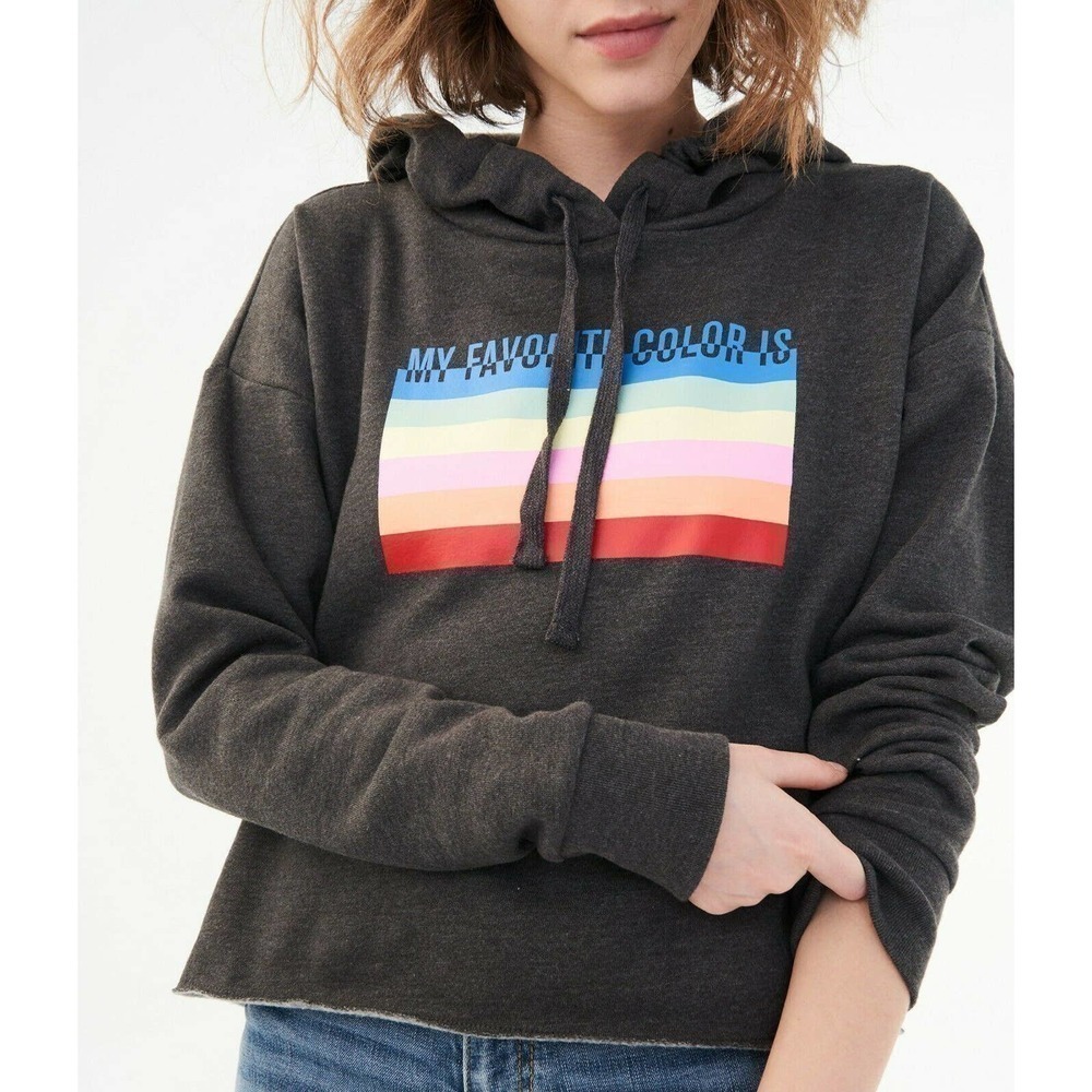 Aeropostale Pride Favorite Color Rainbow Hoodie